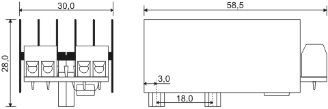 Габаритные размеры оптосимисторного ключа STK0046-6A