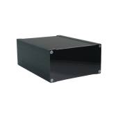 Корпус приборный алюминиевый анодированный черный PCBBOX-112x59x150-BK