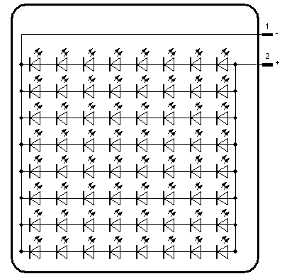 Схема светодиодной матрицы EK-Light64