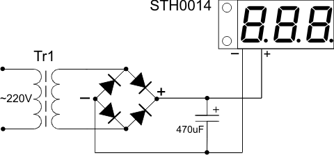 Просатя схема подключения термометра STH0014