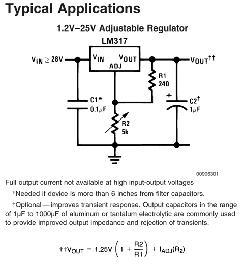 LM317T Typical applications