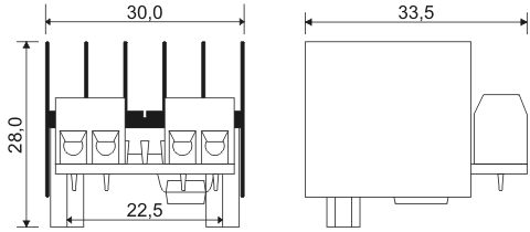 Габаритные размеры оптосимисторного ключа STK0046-4A