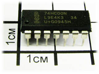 74HC00N, DIP-14, Микросхема