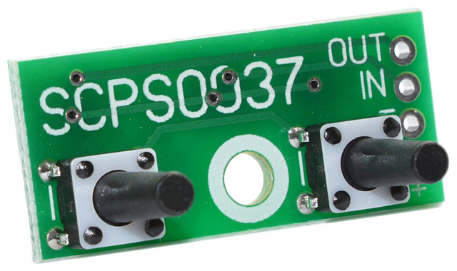 SCPS0037-25V-0.1 - Кнопочный контроллер импульсного стабилизатора напряжения с памятью, до 25 В, шаг 0.1 В