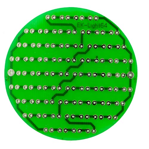 Плата для светодиодной матрицы (5 мм светодиоды) 64 шт, зелёная
