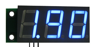 SVH0001UB-10, вольтметр 0..9,99В, ультра яркий голубой индикатор