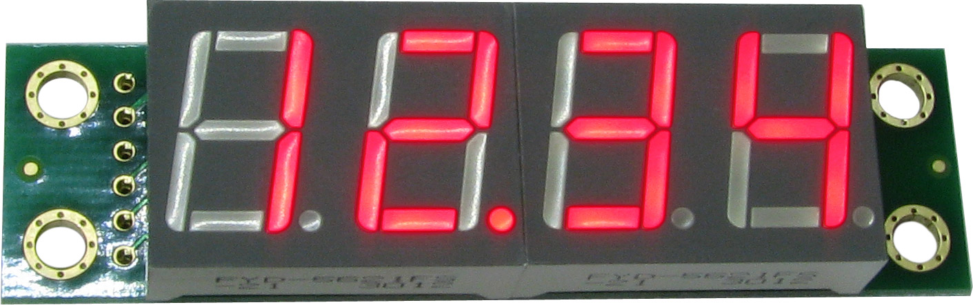 SHD0032R - Четырехразрядный светодиодный семисегментный дисплей со сдвиговым регистром, красный