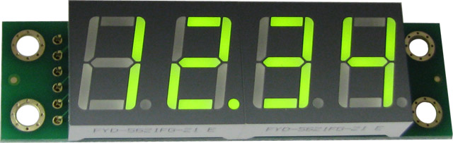 SHD0032G - Четырехразрядный светодиодный семисегментный дисплей со сдвиговым регистром, зеленый