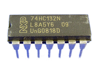 74HC132N, DIP-14, Микросхема