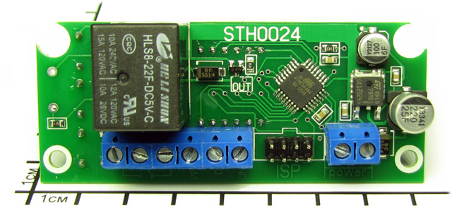 STH0024UR-v3 - цифровой встраиваемый термостат с выносным датчиком, красный. Версия 3.0