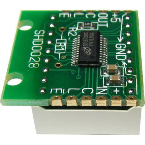SHD0028G - Двухразрядный светодиодный семисегментный дисплей со сдвиговым регистром, зеленый