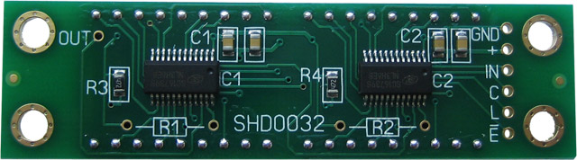 SHD0032UY - Четырехразрядный светодиодный семисегментный дисплей со сдвиговым регистром, желтый ультра-яркий