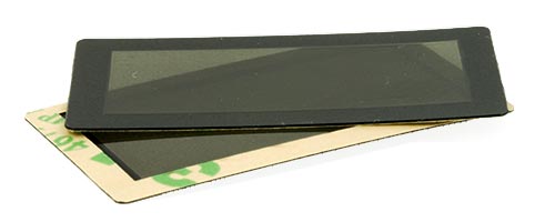 Лицевая панель плёночная черная FFS45x25B-37x17M - 45х25 мм, тонированное окно 37х17 мм