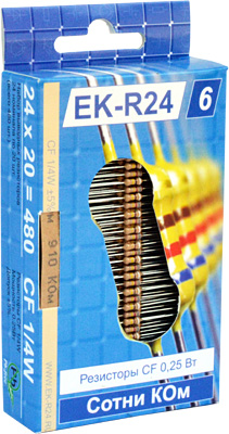 Наборы резисторов EK-R24/6, 60 шт. в гофротаре
