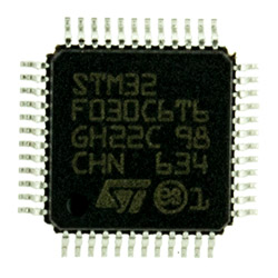 STM32F030C6T6, LQFP-48, ARM 32-bit Cortex-M0 48MHz, Flash 32K, 4K SRAM