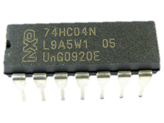 74HC04N, DIP-14, Микросхема