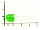 FYL-8003GD, 570nm, 40mcd, 60гр. светодиод зеленый, матовый 8мм