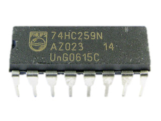 74HC259N, DIP-16, Микросхема