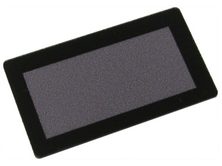Лицевая панель черная FS57x26B-49x18M - 57х26 мм, матовое окно 49х18 мм