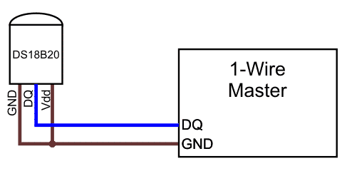 Двухпроводное подключение DS18B20