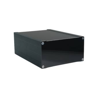 Корпус приборный алюминиевый анодированный черный PCBBOX-112x59x150-BK