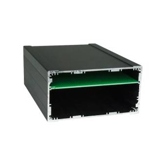Корпус приборный алюминиевый анодированный черный PCBBOX-112x59x150-BK