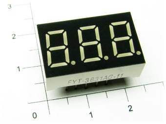 FYT-3631AG-11, 3-х разр. светод. индикатор, зеленый